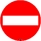 road sign no entry