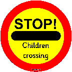 road sign children crossing